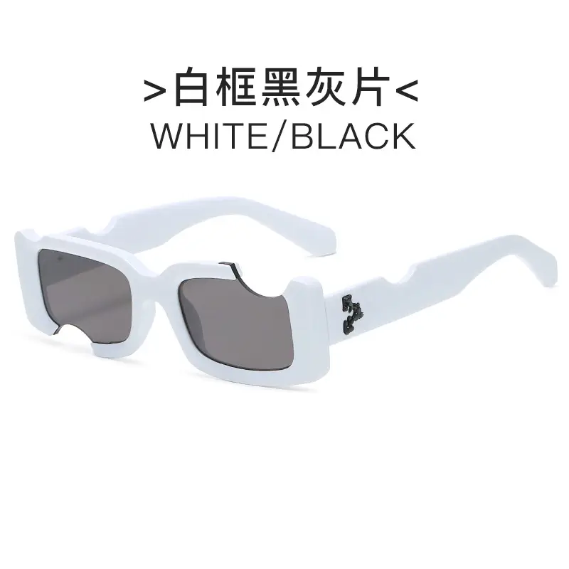 Blue Transparent Notch Sunglasses Cross-Border Style