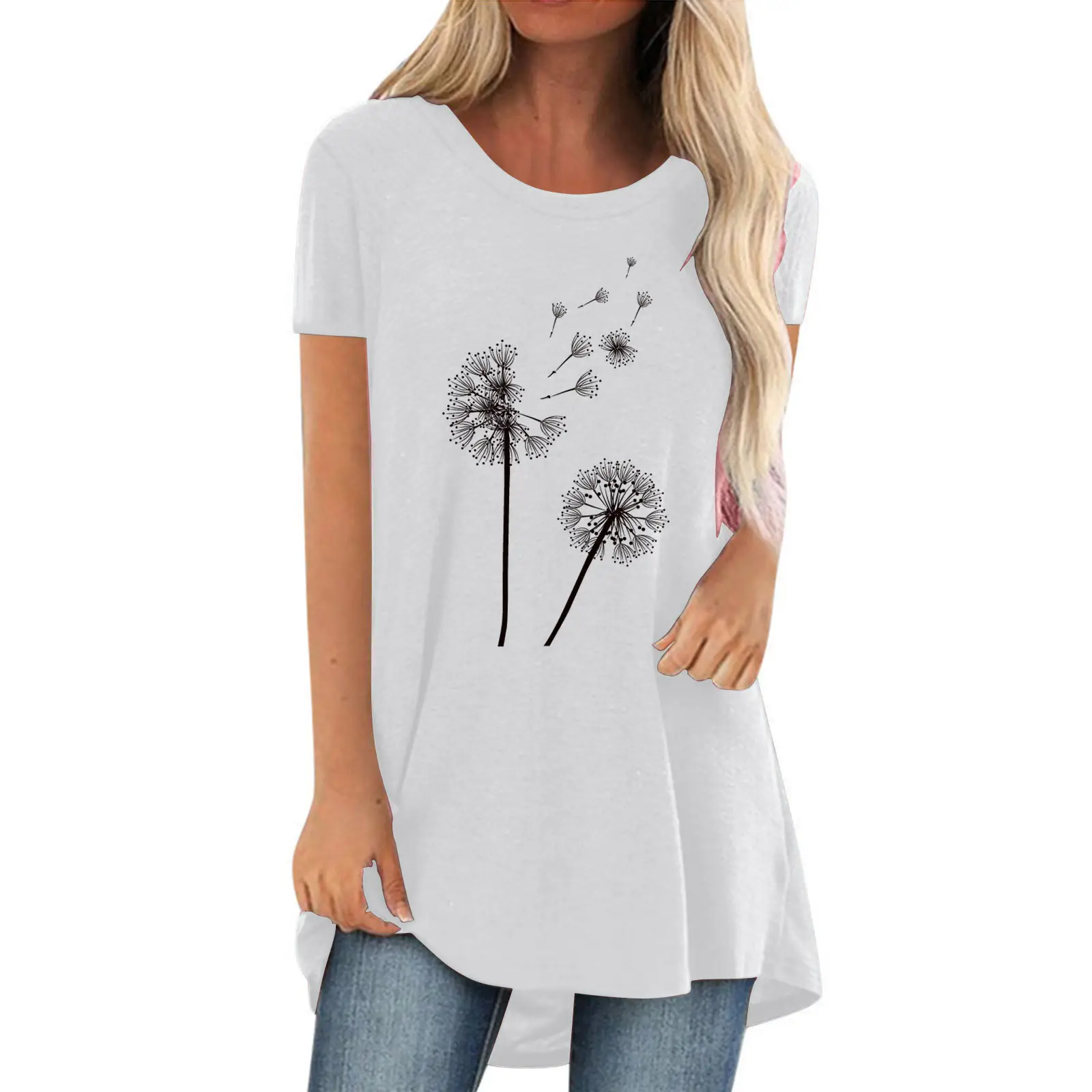 Women 2 Dandelion Print Plus Size T-Shirt