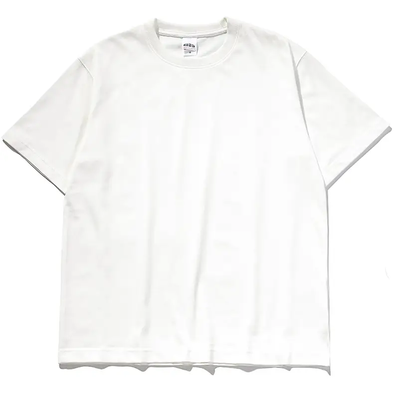 Men Cotton T-Shirt White 300g Xinjiang