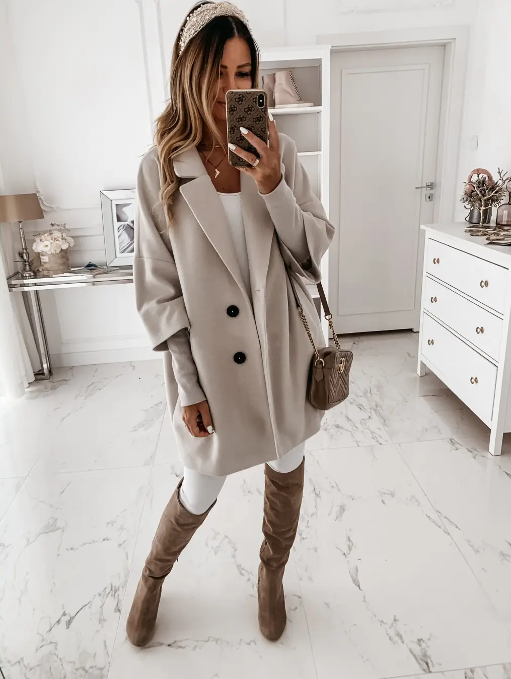Women Woolen Coat 7-Pocket Lapel Winter Autumn - Image 2