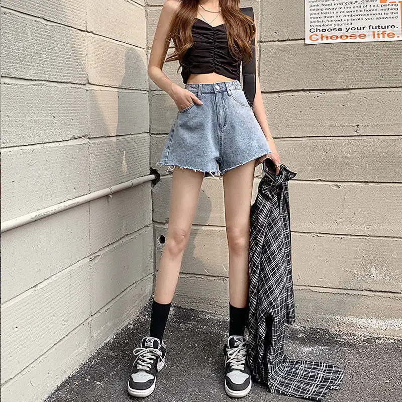Women's Thin Denim Shorts High Waist Slimming 2021 - Image 5
