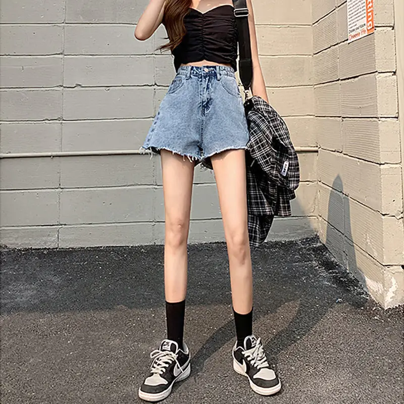 Women's Thin Denim Shorts High Waist Slimming 2021 - Image 7