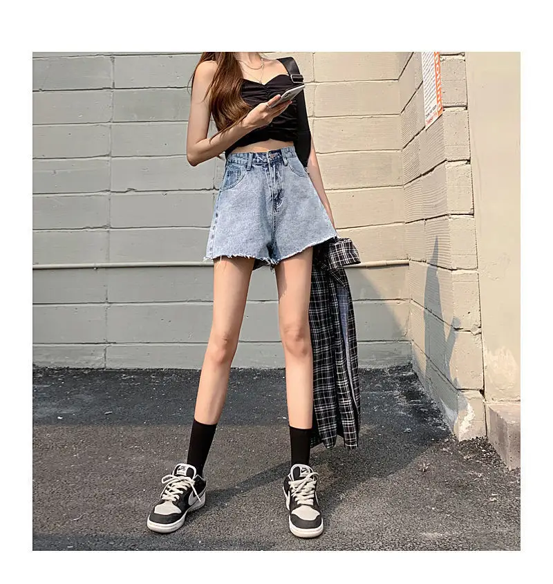Women's Thin Denim Shorts High Waist Slimming 2021 — feature 1