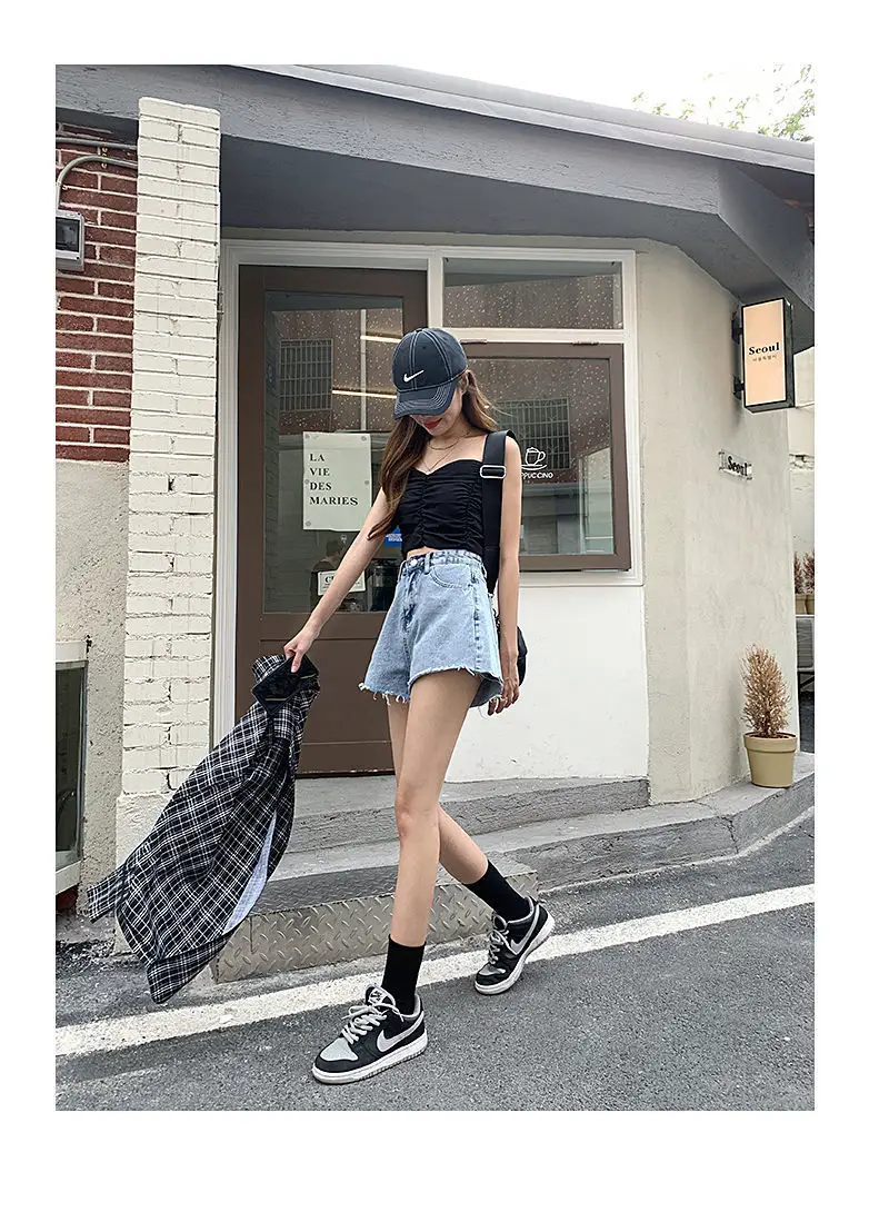 Women's Thin Denim Shorts High Waist Slimming 2021 — feature 10
