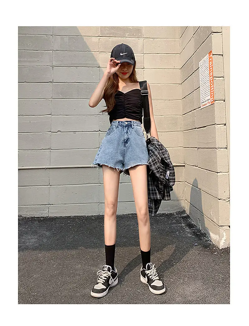 Women's Thin Denim Shorts High Waist Slimming 2021 — feature 5