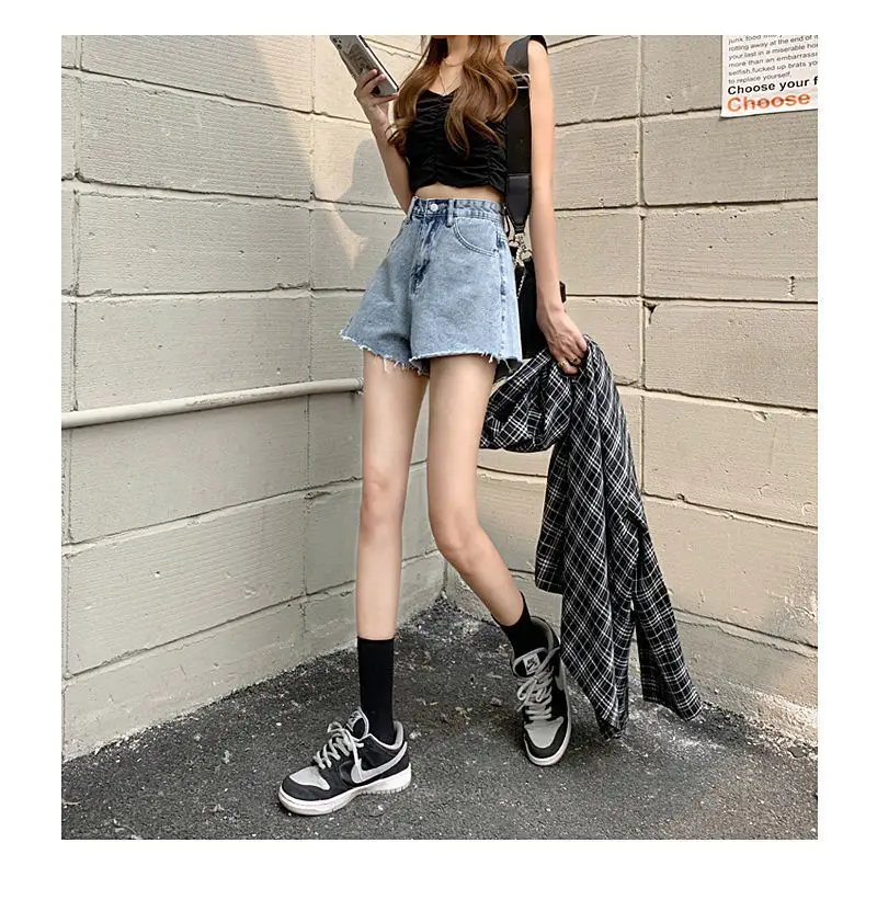 Women's Thin Denim Shorts High Waist Slimming 2021 — feature 6