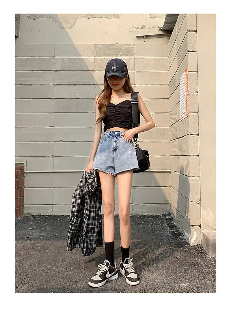 Women's Thin Denim Shorts High Waist Slimming 2021 — feature 7