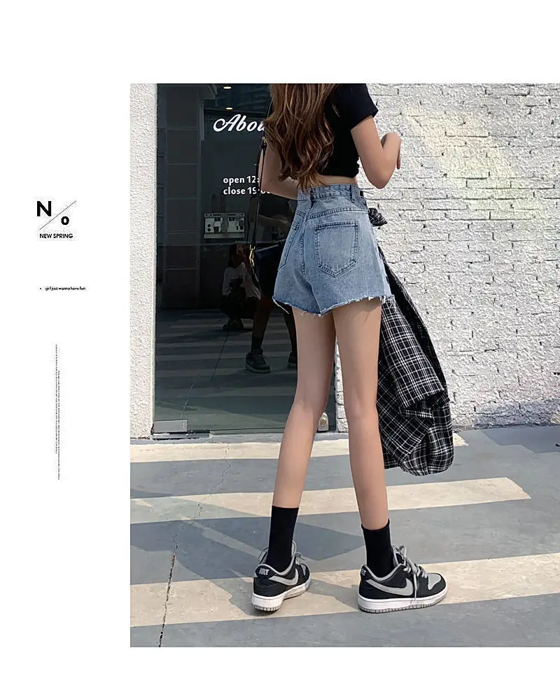 Women's Thin Denim Shorts High Waist Slimming 2021 — feature 8