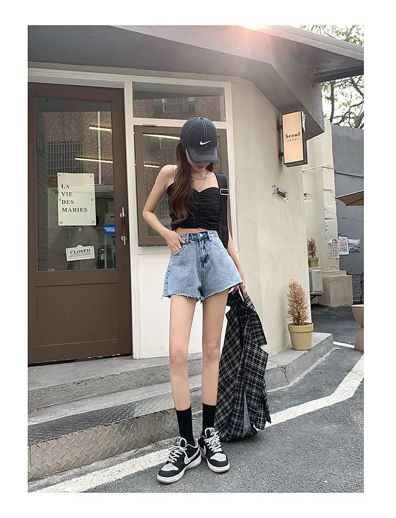 Women's Thin Denim Shorts High Waist Slimming 2021 — feature 9