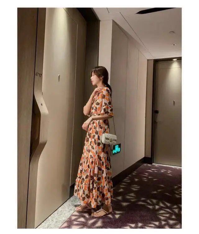 2021 Summer Floral Bell Sleeve Dress for Women — feature 12