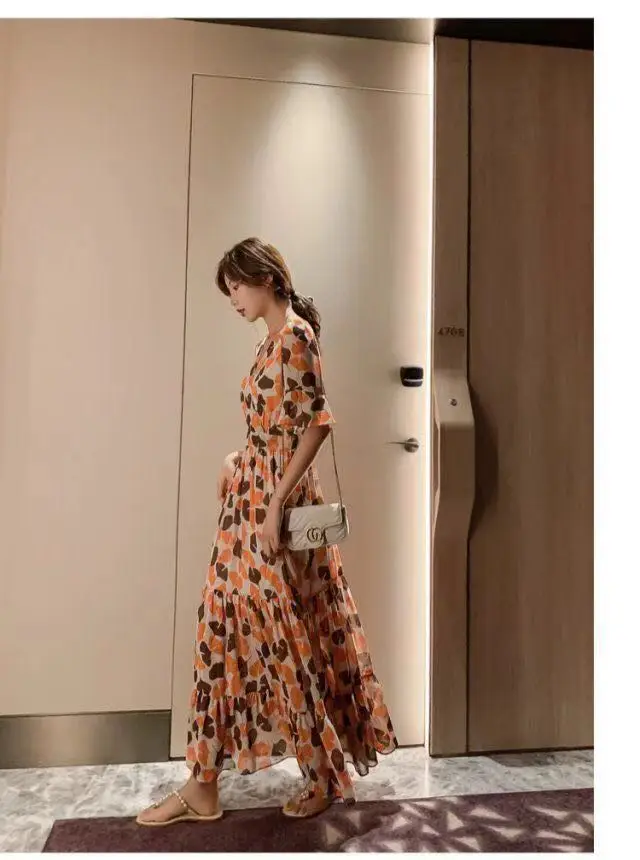 2021 Summer Floral Bell Sleeve Dress for Women — feature 5