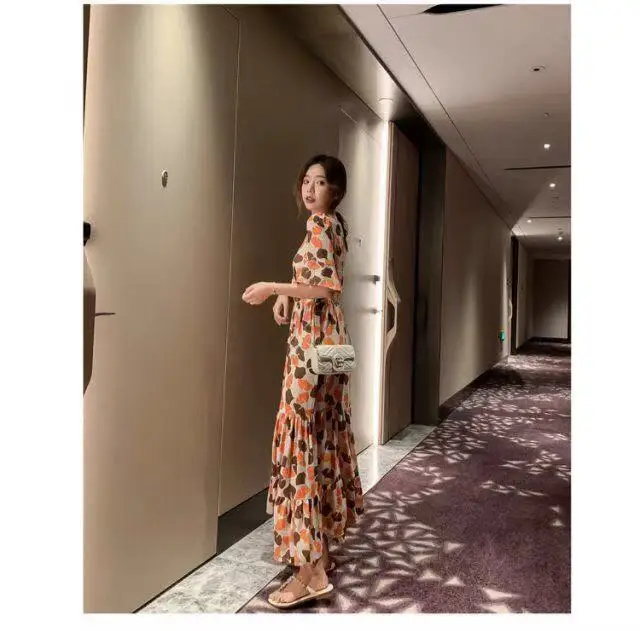 2021 Summer Floral Bell Sleeve Dress for Women — feature 9