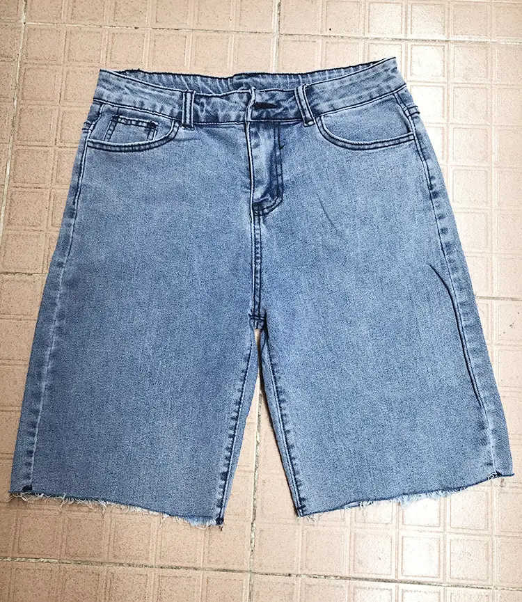 Women Ripped Denim Shorts Blue 2021 New Style - Image 2