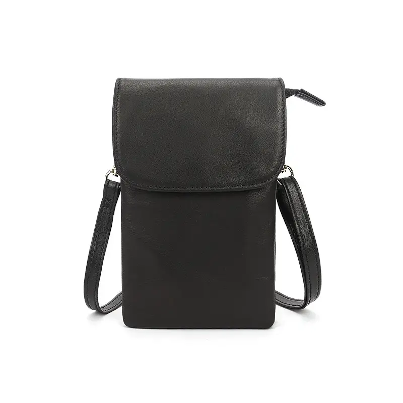 2021 Genuine Leather Crossbody Bag Women Rhombic Chanel Pearl Chain Mobile Phone Bag — feature 19