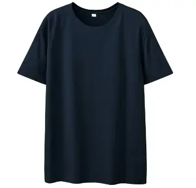 200g Blue Cotton T-Shirt Crew Neck Half Sleeve