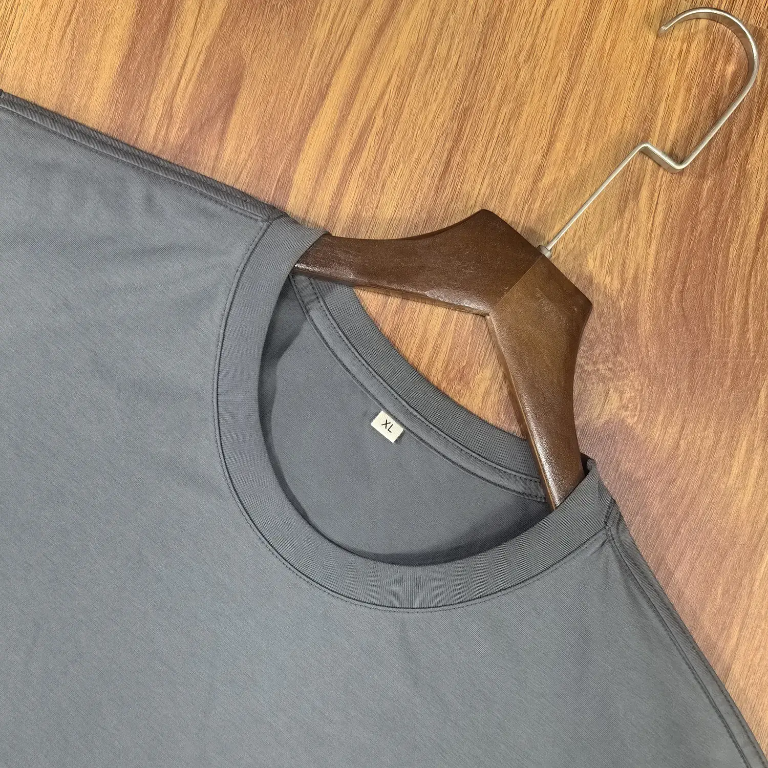 200g Blue Cotton T-Shirt Crew Neck Half Sleeve
