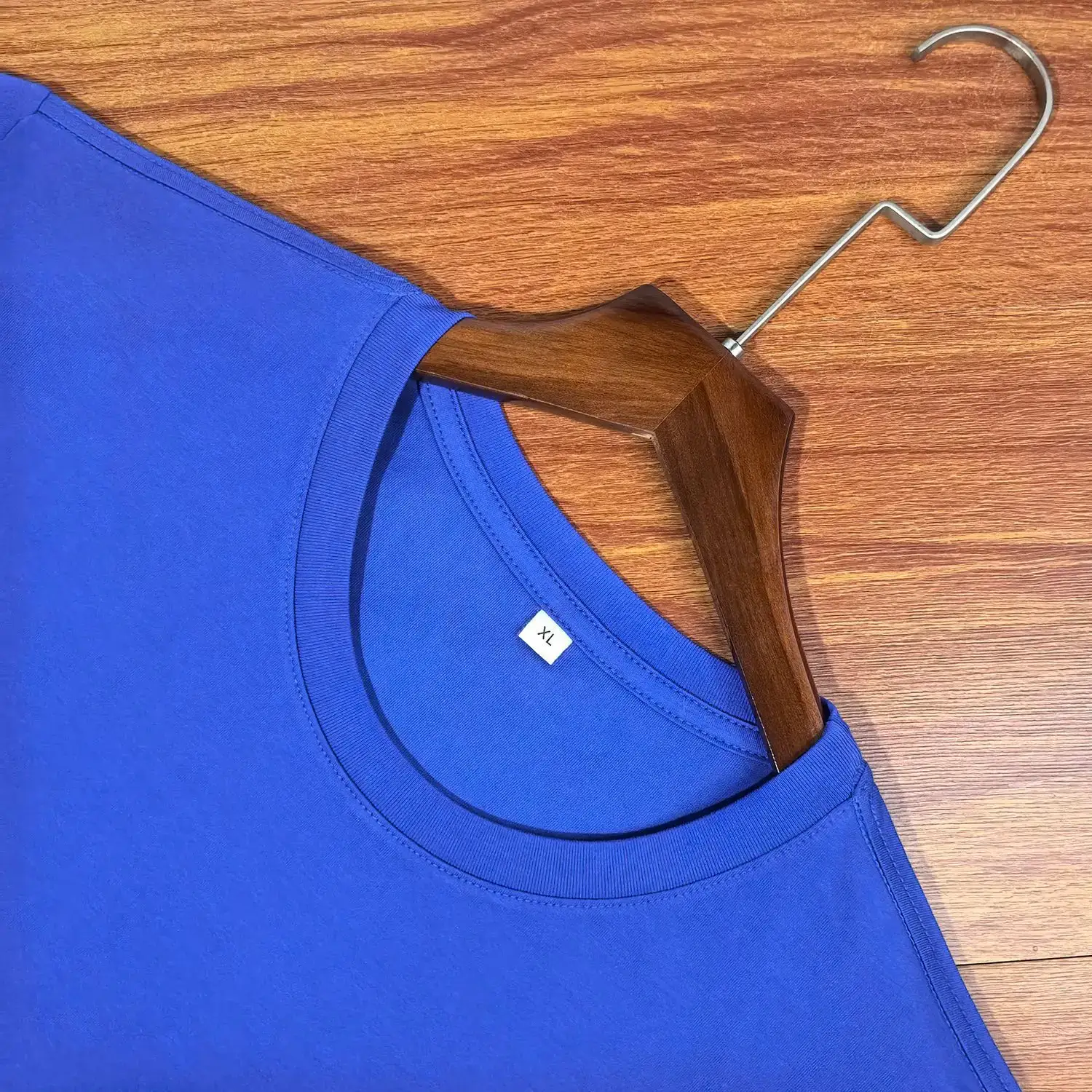 200g Blue Cotton T-Shirt Crew Neck Half Sleeve