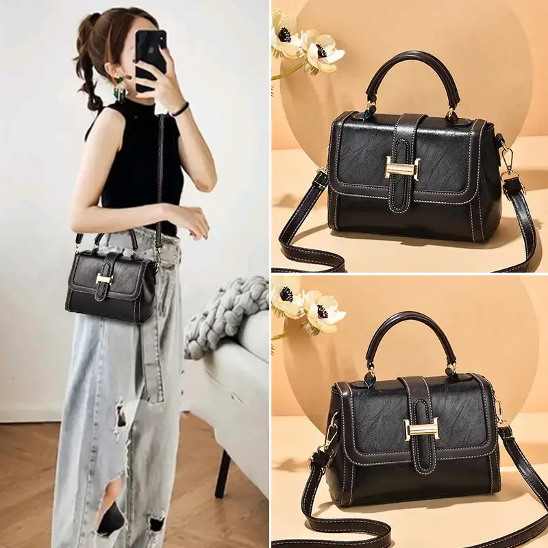 Summer Small Bag 2025 New Fashion Crossbody Bag Women's Trendy Internet Celebrity Pu Large Capacity Satchel Shoulder Bag Women's Bag