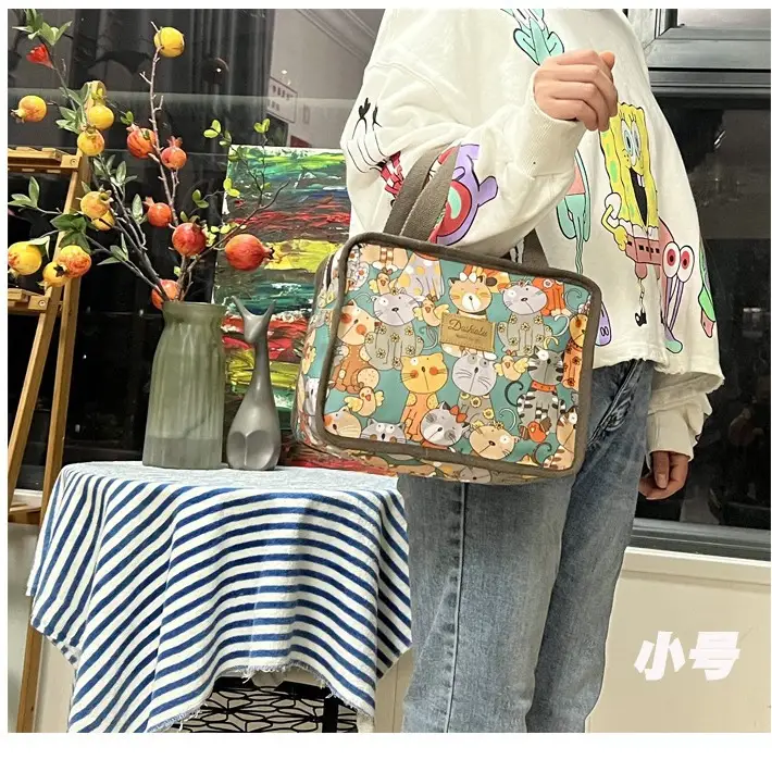 New Korean Style Waterproof Wash Bag Large Capacity Lunch Box Bag - Image 11