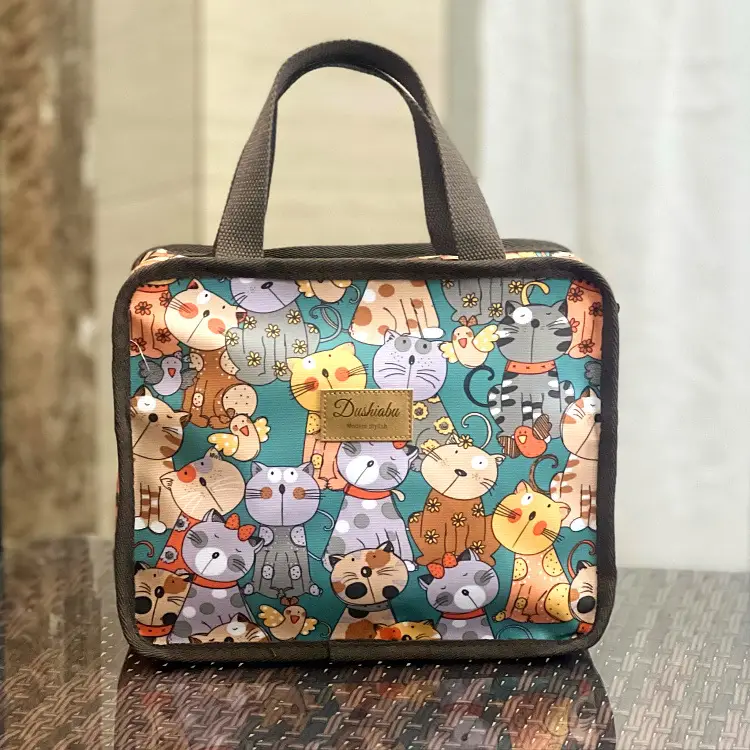 New Korean Style Waterproof Wash Bag Large Capacity Lunch Box Bag - Image 9