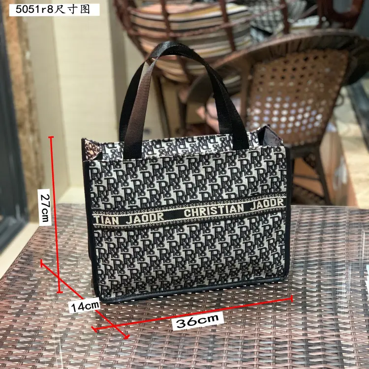 Black Checkered Korean Style Tote Bag Large Capacity - Image 14