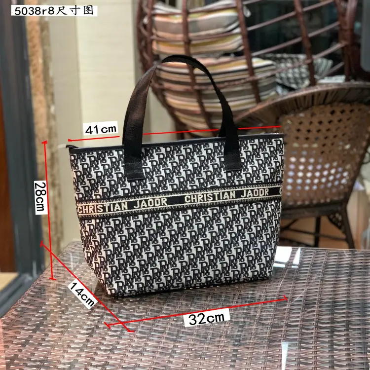 Black Checkered Korean Style Tote Bag Large Capacity - Image 15
