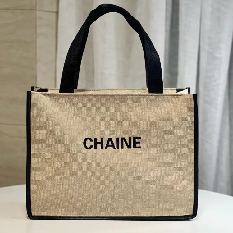 Black Checkered Korean Style Tote Bag Large Capacity - Image 7