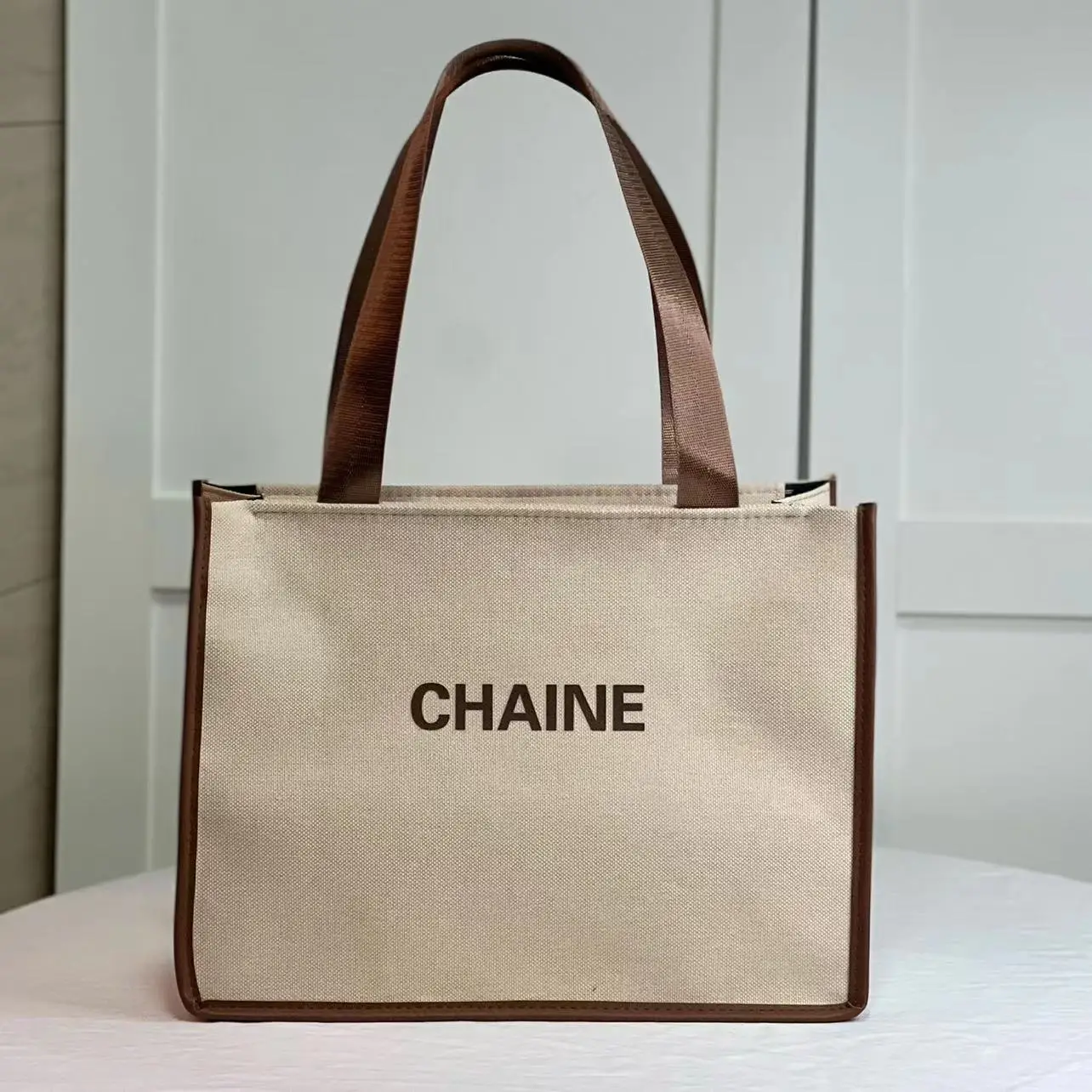 Black Checkered Korean Style Tote Bag Large Capacity - Image 8