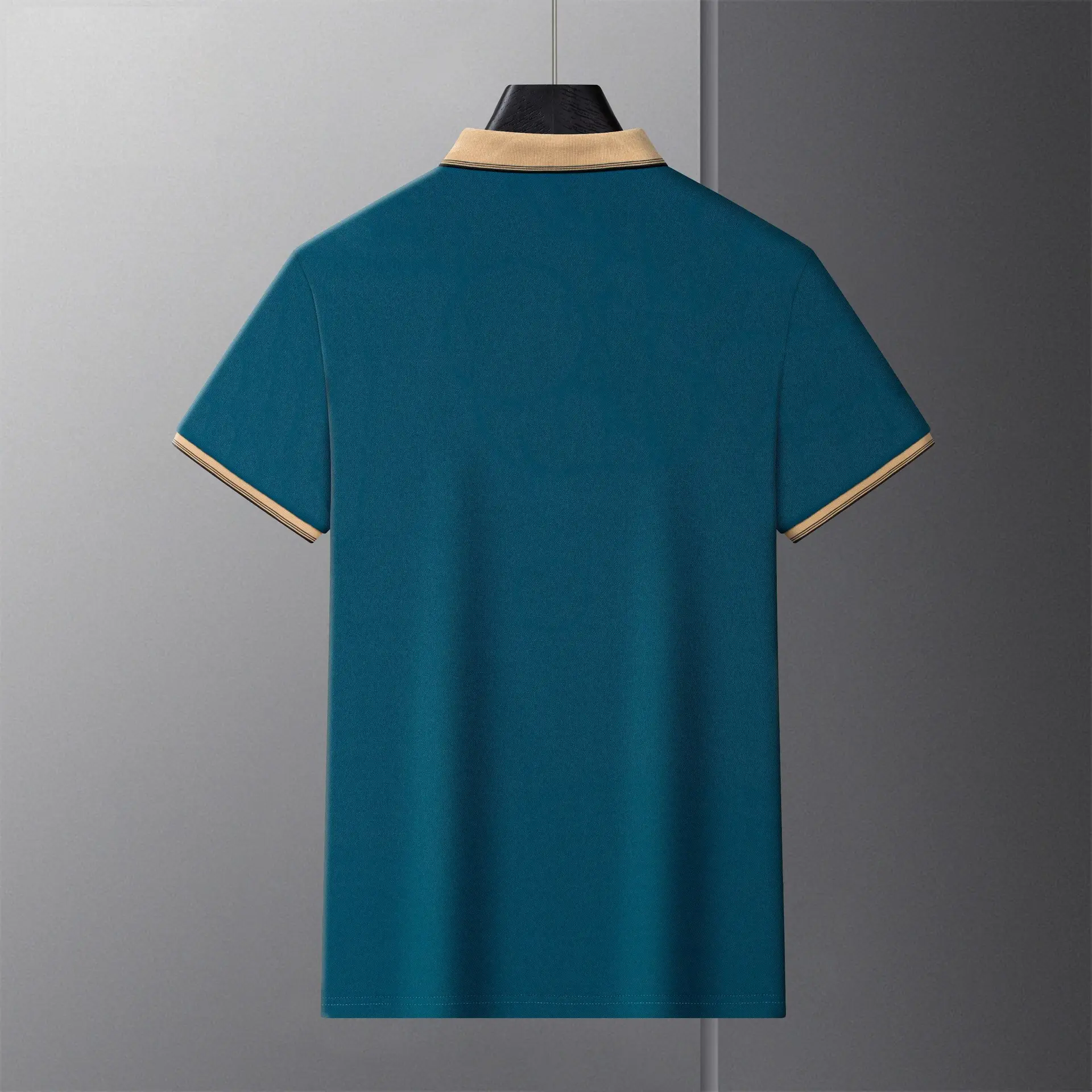 Men's White Polo Shirt Short Sleeve Lapel — feature 10