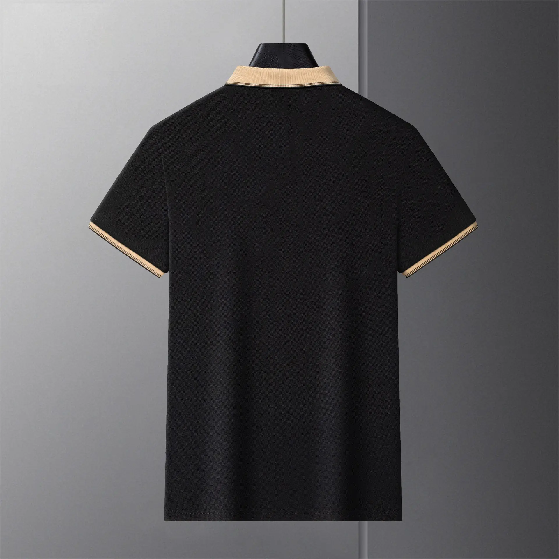 Men's White Polo Shirt Short Sleeve Lapel — feature 12