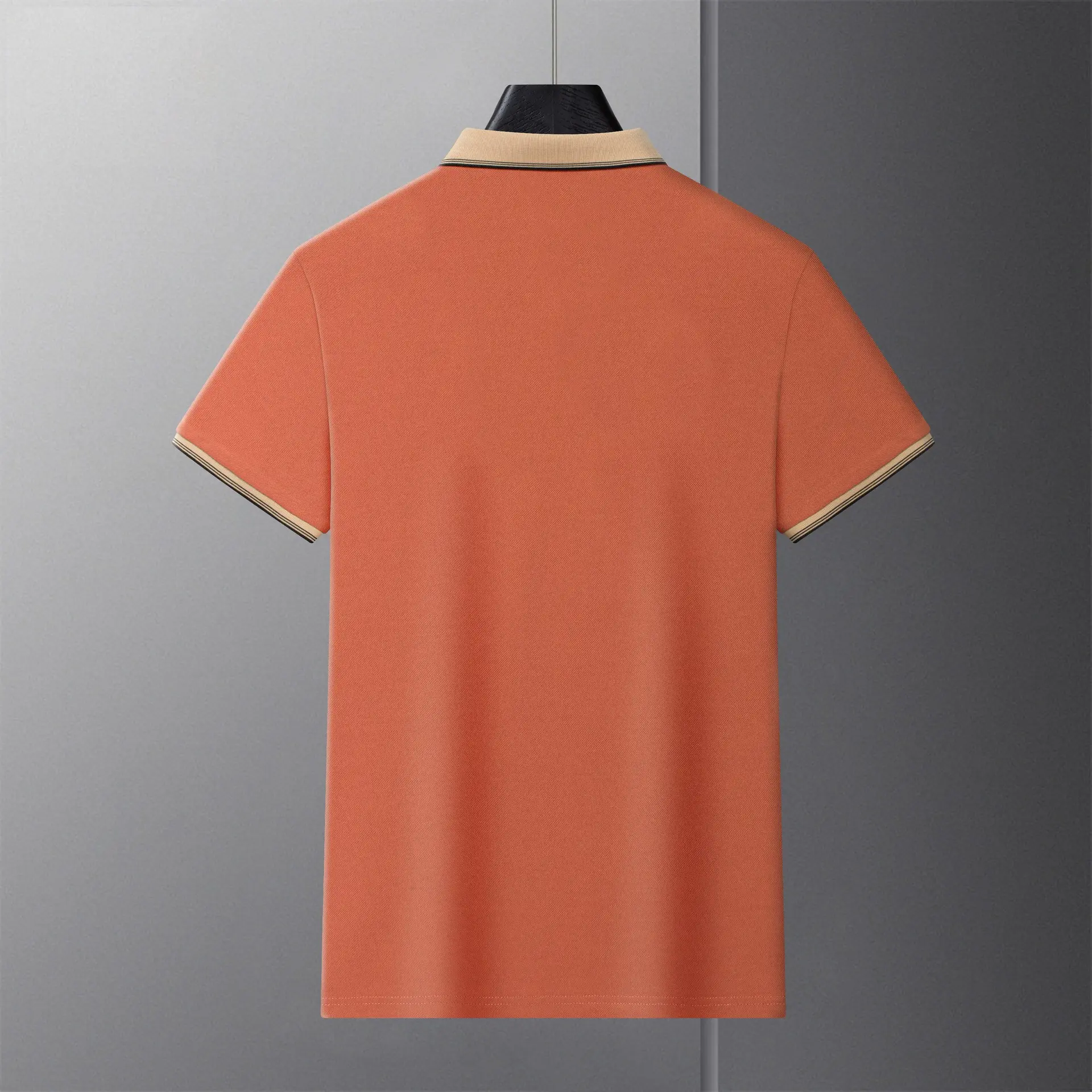 Men's White Polo Shirt Short Sleeve Lapel — feature 5
