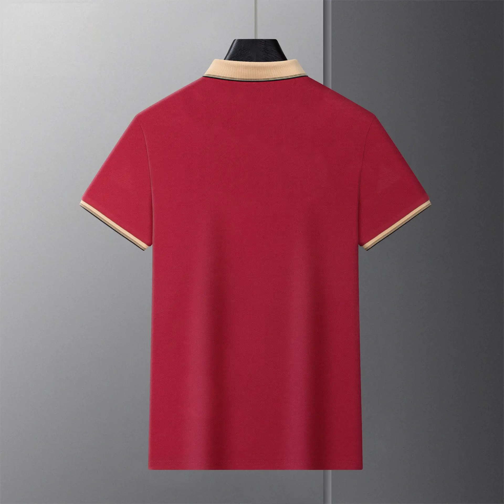Men's White Polo Shirt Short Sleeve Lapel — feature 7