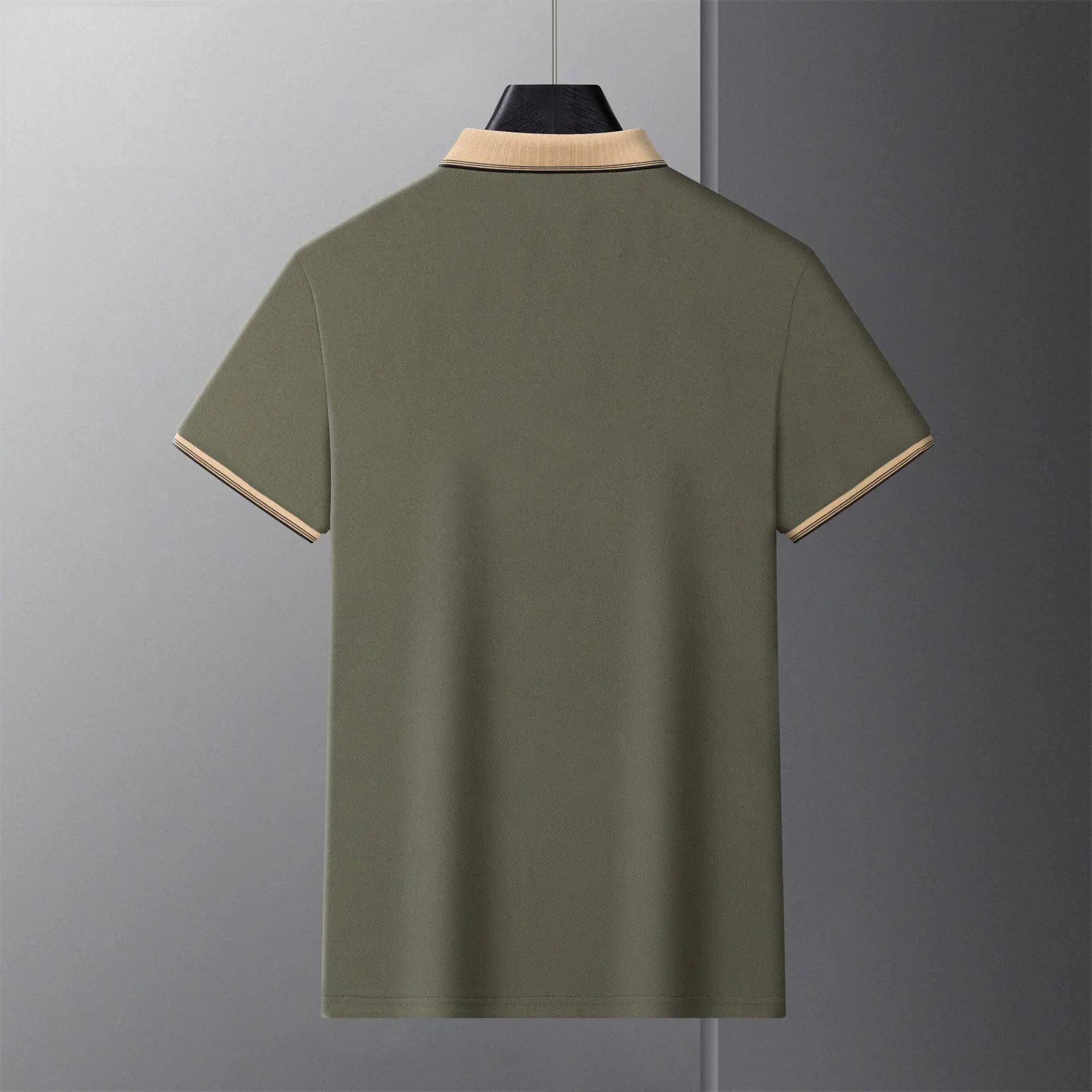 Men's White Polo Shirt Short Sleeve Lapel — feature 9