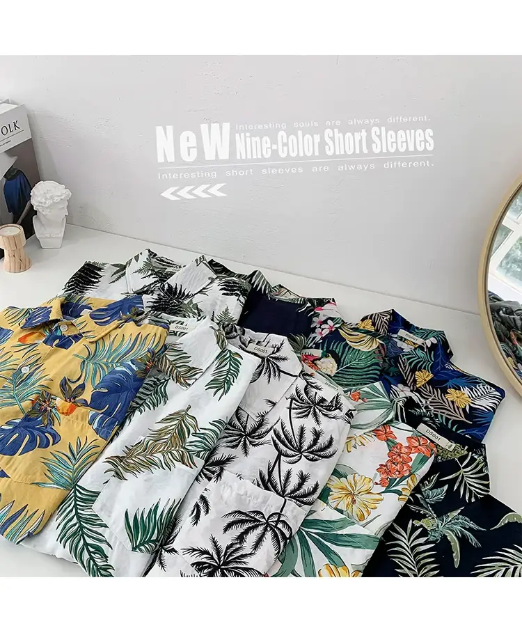 Hawaii Pineapple Print Short Sleeve Men Shirt Large — feature 17
