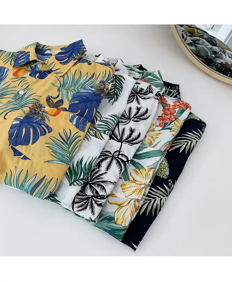 Hawaii Pineapple Print Short Sleeve Men Shirt Large — feature 18