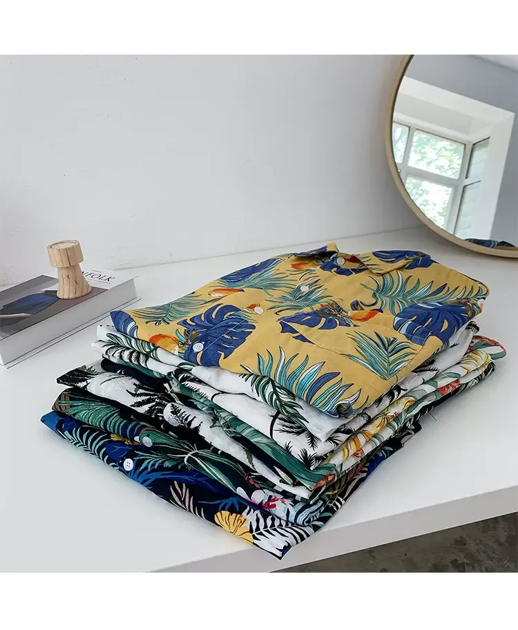 Hawaii Pineapple Print Short Sleeve Men Shirt Large — feature 19