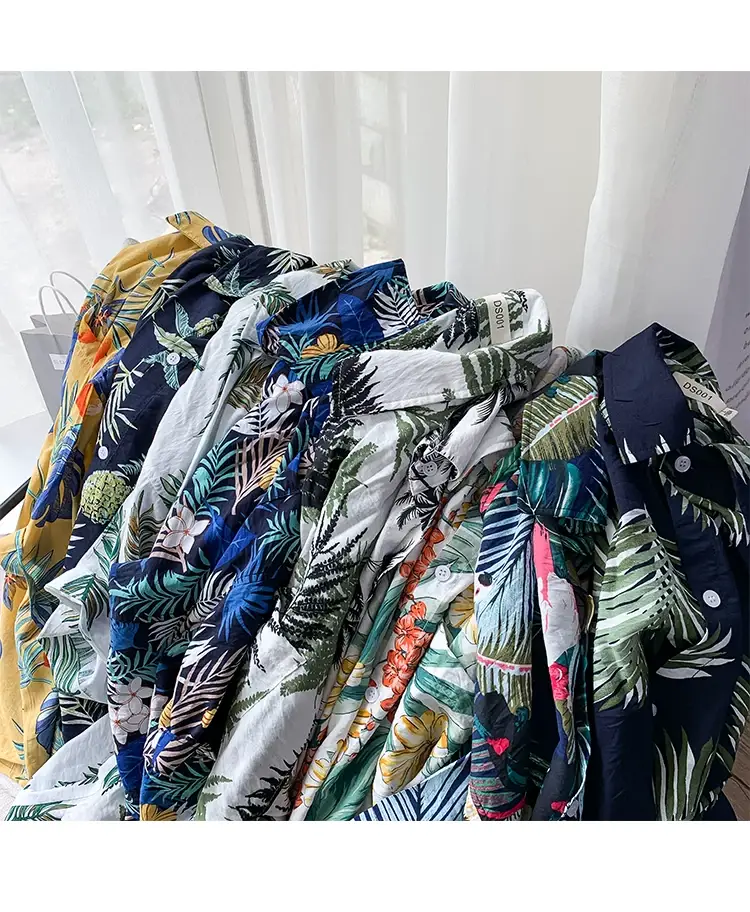 Hawaii Pineapple Print Short Sleeve Men Shirt Large — feature 23