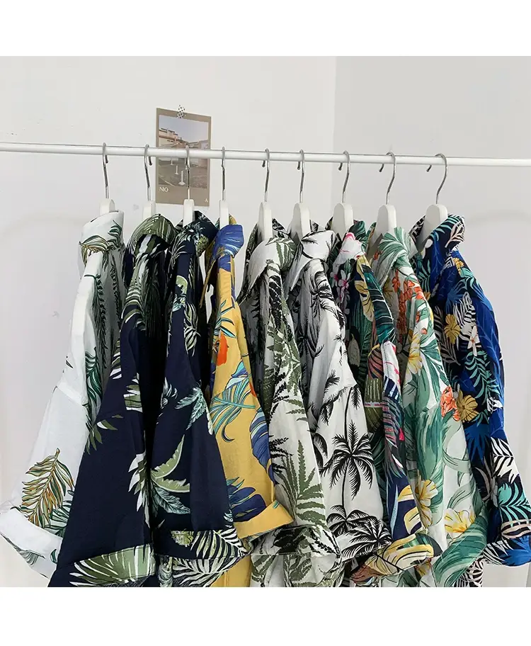 Hawaii Pineapple Print Short Sleeve Men Shirt Large — feature 4