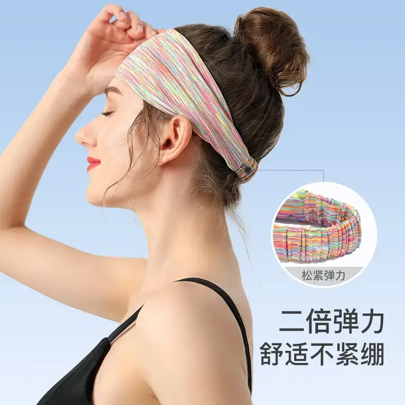 Gray Breathable Sweat Headband for Women - Image 20