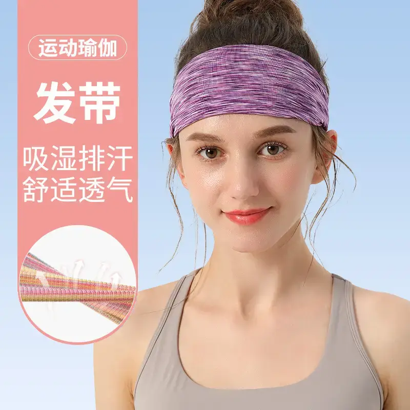 Gray Breathable Sweat Headband for Women - Image 21