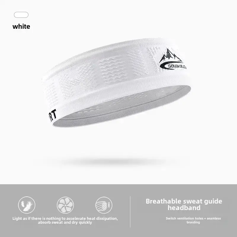 Gray Breathable Sweat Headband for Women - Image 10