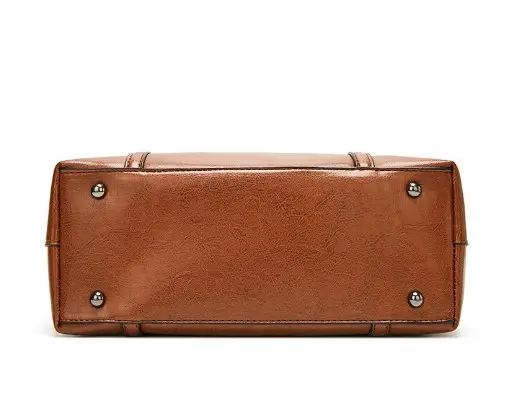 Brown Leather Shoulder Messenger Bag Large Capacity 2021 - Image 12