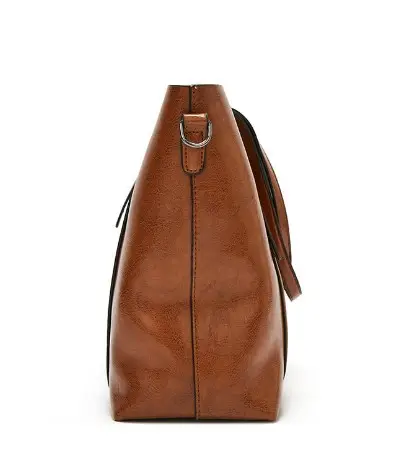 Brown Leather Shoulder Messenger Bag Large Capacity 2021 - Image 13