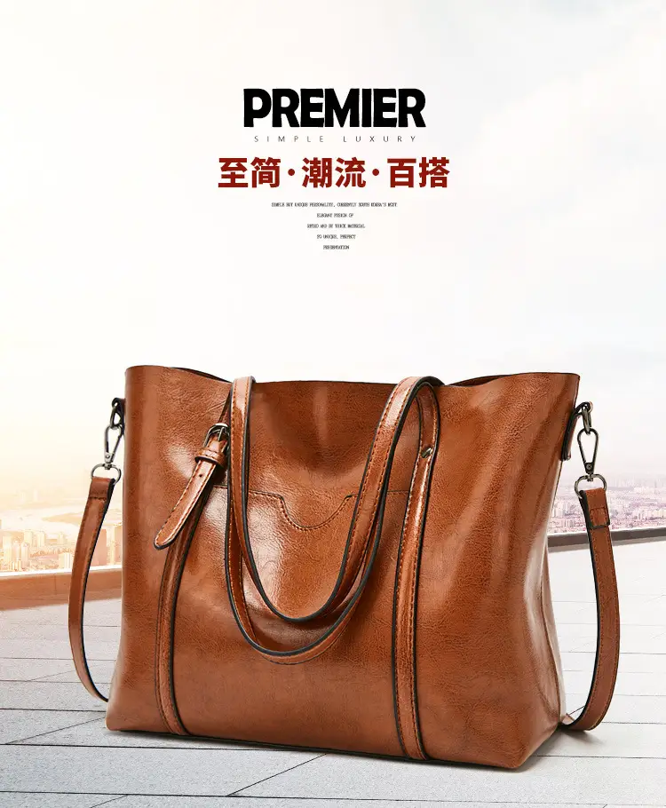 Brown Leather Shoulder Messenger Bag Large Capacity 2021 — feature 1