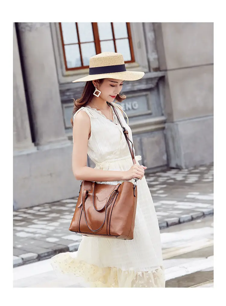 Brown Leather Shoulder Messenger Bag Large Capacity 2021 — feature 10