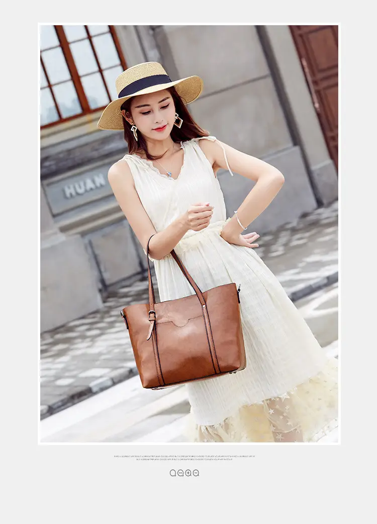 Brown Leather Shoulder Messenger Bag Large Capacity 2021 — feature 12