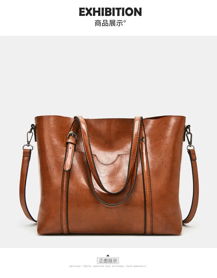 Brown Leather Shoulder Messenger Bag Large Capacity 2021 — feature 16