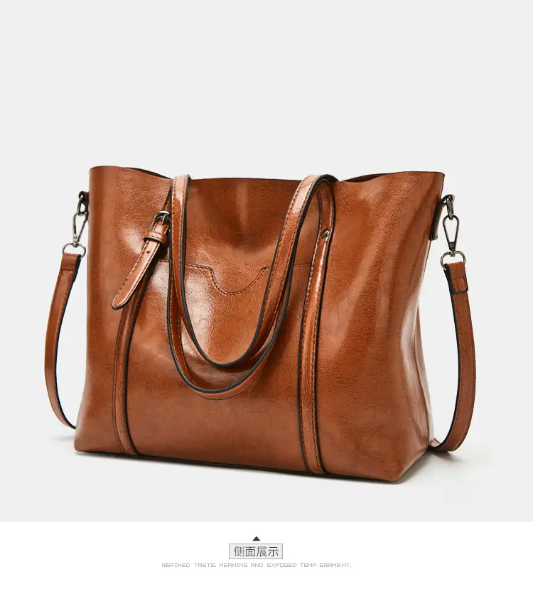 Brown Leather Shoulder Messenger Bag Large Capacity 2021 — feature 17