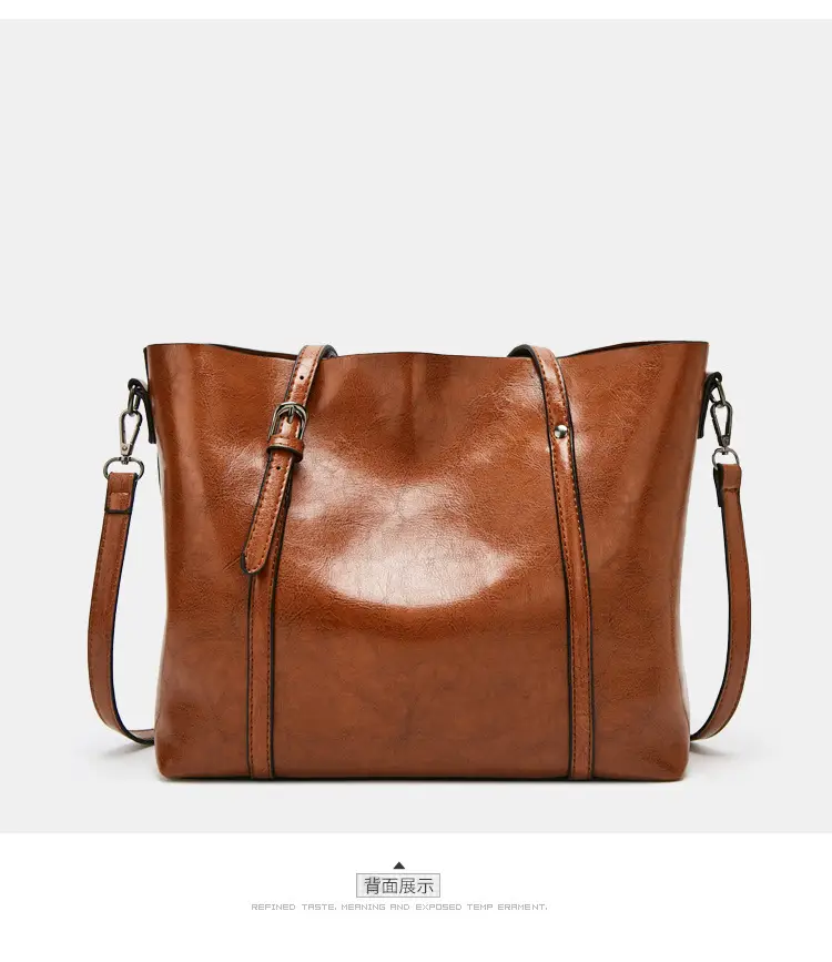 Brown Leather Shoulder Messenger Bag Large Capacity 2021 — feature 19