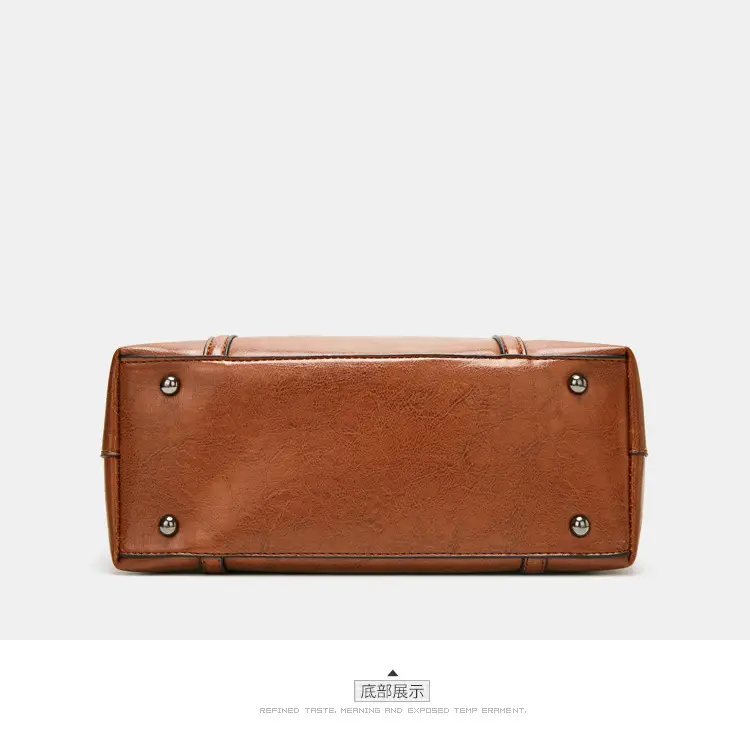 Brown Leather Shoulder Messenger Bag Large Capacity 2021 — feature 20